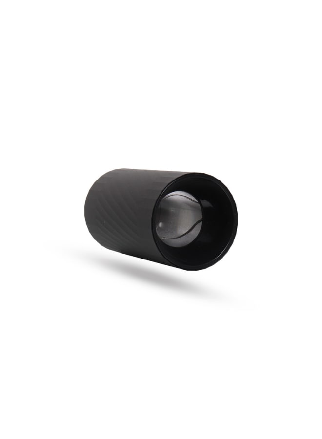 Jana Light Empty Hollow Faceted Tilted Matte Black Aluminum Cylinder, 13×7.5 cm – Jana Light JN462 - Image 2